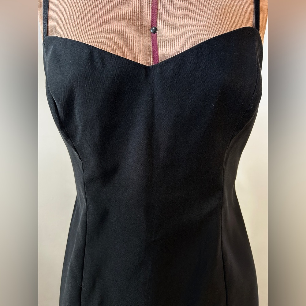 Laundry by Shelli Segal Vintage black sweetheart spaghetti strap dress size 4 - Picture 9 of 15